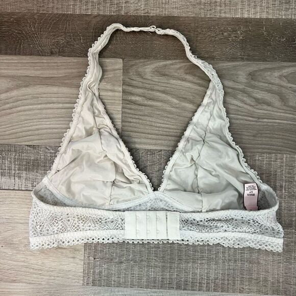 Victoria's Secret Women's Ivory Lace Halter Longline Bralette Size S - Picture 5 of 8
